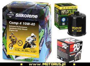 SILKOLENE COMP 4 10W40 XP 4T olej silnikowy motocyklowy 4 Litry + FILTR OLEJU 17mm RACING FUCHS...