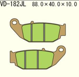 VESRAH VD182JL Sintered motocyklowe klocki hamulcowe TY HONDA CBR125R 2018-2021, CRF250 Rally 2017-2021, CRF250L Made in Thailand 2013-2020 VESRAH klocki, zawory, tarcze sprzga motocyklowe sklep MOTORUS.PL - 2859903967