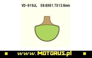 VESRAH VD919JL Sintered motocyklowe klocki hamulcowe - 2822470402