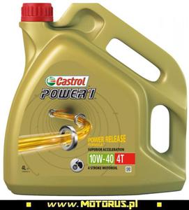 CASTROL POWER1 4T 10W40 motocyklowy olej silnikowy psyntetyczny 4L CASTROL oleje i chemia motocyklowa SUPER CENY sklep motocyklowy MOTORUS.PL - 2822472246