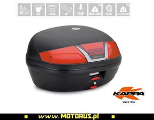 KAPPA K46N Kufer motocyklowy CENTRALNY czarny mat czerwone odblaski z PYT 46L KAPPA baga motocyklowy MEGA CENY i PROMOCJE po ZALOGOWANIU w MOTORUS.PL - 2833858150