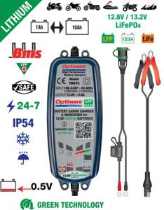 TECMATE OPTIMATE 4s 0,8A adowarka 12.8V/13.2V LiFeP04/LFP 1-10Ah SAE motocyklowa do akumulatora prostownik TECMATE OPTIMATE 4s 0,8A motocyklowa adowarka do akumulatora prostownik LFP LIFEPO4 SAE 2-30Ah MOTORUS.PL - 2843355727