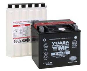 YUASA YTX14L-BS 12V 12,6Ah 200A P+ bezobsugowy akumulator motocyklowy SUCHY z elektrolitem YUASA akumulatory baterie motocyklowe SUPER CENY sklep motocyklowy MOTORUS.PL - 2844958670