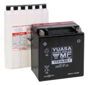 YUASA YTX16-BS-1 12V 14,7Ah 230A L+ bezobsugowy akumulator motocyklowy SUCHY z elektrolitem YUASA akumulatory baterie motocyklowe SUPER CENY sklep motocyklowy MOTORUS.PL - 2844958682