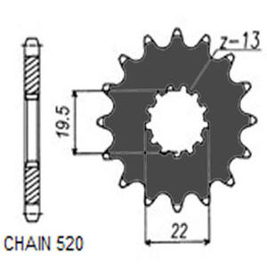 SUNSTAR SUNF331-15 zbów zbatka napdowa PRZÓD JTF1439,15 SUNSTAR motocyklowe...