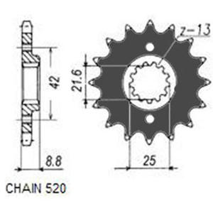 SUNSTAR SUNF333-13 zbów zbatka napdowa PRZÓD JTF512,13 SUNSTAR motocyklowe zbatki...