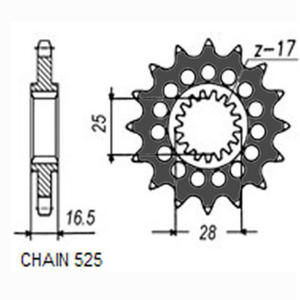 SUNSTAR SUNF427-15 zbów zbatka napdowa PRZÓD JTF1904,15 SUNSTAR motocyklowe...