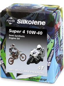 SILKOLENE SUPER 4 10W40 4T olej silnikowy motocyklowy pósyntetyczny 4L FUCHS Silkolene olej...