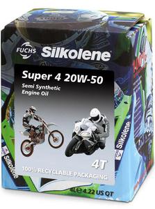 SILKOLENE SUPER 4 20W50 4T olej silnikowy motocyklowy pósyntetyczny 4L SILKOLENE SUPER 4...