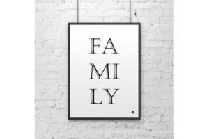 Plakat dekoracyjny 50x70 cm FAMILY biay - 2859503866