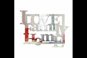 Lustro dekoracyjne LOVE FAMILY HOME plexi - 2859503931