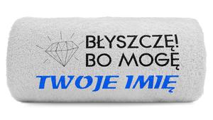 Duy Rcznik Byszcz! Bo mog + Twoje Imi 140x70 - 2861206081