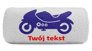 Duy Rcznik Motocykl + Twj tekst 140x70 - 2861206083