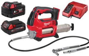 Smarownica akumulatorowa Milwaukee M18GG HEAVY DUTY 2x aku. 18V: 5,0Ah i 2,0 Ah szybka adowarka - 2876899764