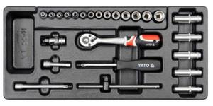 Zestaw narzdzi do szuflady 25 cz. - nasadki i akcesoria 1/4" Yato YT-5541 - 2878583924