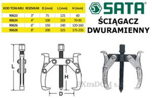 cigacz dwuramienny 3" 60mm Sata 90623 - 2825960628