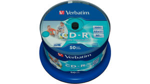 Pyta CD-R Verbatim 700MB Cake 50szt. - do nadruku - 2859684593