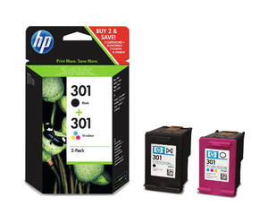 oryginalny multipak HP 301 [N9J72AE] cmyk - 2pak - 2824394118