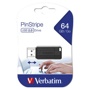 Verbatim USB pendrive USB 2.0/64GB 49065 USB A, z wysuwanym zczem czarny - 2839046218