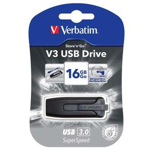 Verbatim USB pendrive USB 3.0 16GB 49172 USB A, z wysuwanym zczem czarny - 2839046219