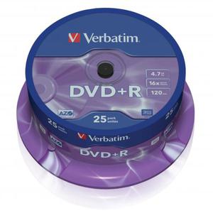 Pyta DVD+R Verbatim 4.7GB Cake 25szt. - 2844285698