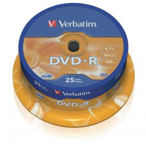 Pyta DVD-R Verbatim 4.7GB Cake 25szt. - 2844285701