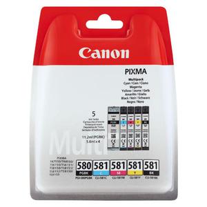 oryginalny multipak Canon PGI-580PGBK/CLI-581 BK/C/M/Y [2078C005] 5-pak - 2859683064