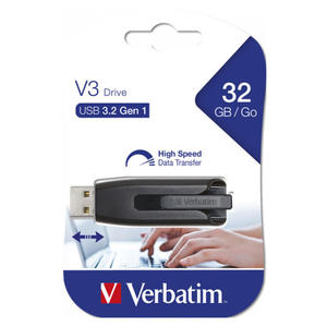 Verbatim USB pendrive USB 3.0 32GB 49173 USB A, z wysuwanym zczem czarny - 2859683145