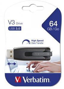 Verbatim USB pendrive USB 3.0 64GB 49174 USB A, z wysuwanym zczem czarny - 2859683146