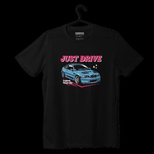 Czarny T-shirt koszulka BMW E46 Just Drive - 2876498882