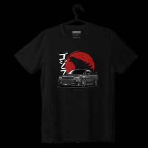 Czarny T-shirt koszulka NISSAN GTR R34 GODZILLA - 2876584716