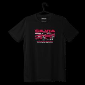 Czarny T-shirt koszulka NISSAN SILVIA S14 WIDE BODY - 2876584738