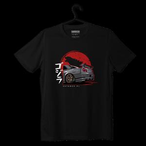 Czarny T-shirt koszulka NISSAN SKYLINE R34 GODZILLA - 2876584749