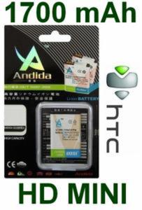 BATERIA HTC HD mini /1700 mAh / 3.7V / Andida / zamiennik: A6366, A6380, Aria, Gratia, HD Mini, HD Mini US, Liberty, Photon, T5555, DOPOD: A6380, G9, - 2826493182