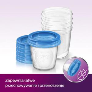 Avent Pojemnik VIA 180 ml + pokrywki SCF 619/05 - 2870098362