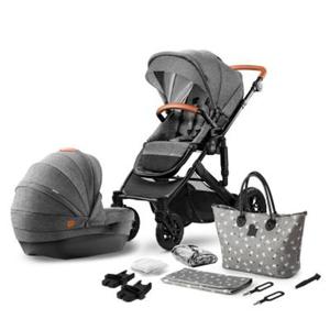 Kinderkraft Wzek Geboko Spacerowy PRIME 2w1 Grey + Mommy Bag - 2870198732