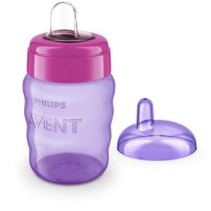 Avent Philips Kubek niekapek z mikkim ustnikiem silikonowym 260ml 12m+ SCF553/03 fioletowy - 2868050807