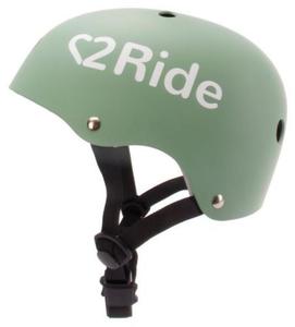 Sun baby Kask rowerowy HEART BIKE Love 2 RIDE rozm. S 50-54cm Pistachio lampka LED klips magnetyczny - 2874411490