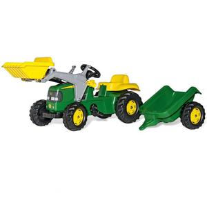 Rolly Toys Traktor na peday John Deere z yk i przyczep 2-5 Lat - 2877648072