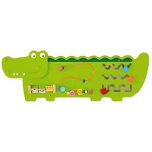 Tablica Edukacyjna Manipulacyjna Sensoryczna Drewniana Viga Toys Krokodyl Certyfikat FSC Montessori - 2877648247