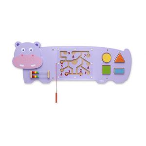 VIGA Tablica Sensoryczna Manipulacyjna Hipopotam Certyfikat FSC Montessori - 2877648349