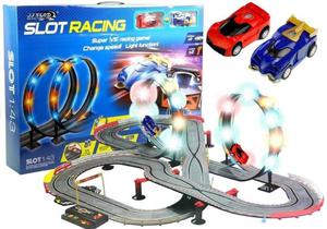 Tor Wycigowy 2 Autka Slot Cars 1:43 Ptla Lampki - 2872162994