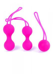 Kulki-Silicone Kegal Balls Set - Pink - 2875393060