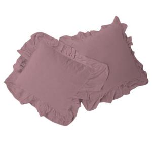 Zestaw 2 poszewek 40x40 bawenianych z falbanami Pale Mauve Darymex - 2871041216