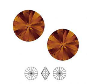 Swarovski Rivoli 14 mm Foiled Smoked Topaz 1122 1 szt. - 2877274632