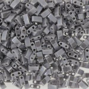 Miyuki Half Tila Beads HTL0443 - Opaque Grey Luster - 5 gram ok.125 szt. - 2877282520