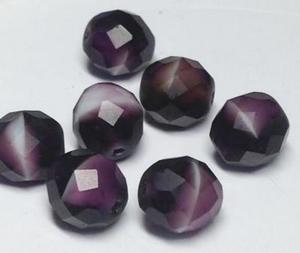 Fire Polish 10 mm Amethyst Stone Mat - 5 szt. - 2877275231