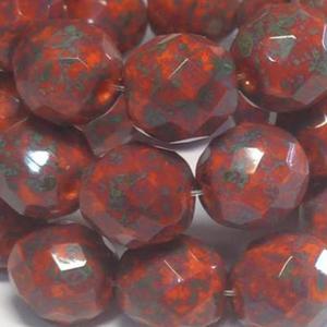 Fire Polish 10 mm Picasso Red 5 szt. - 2877276580