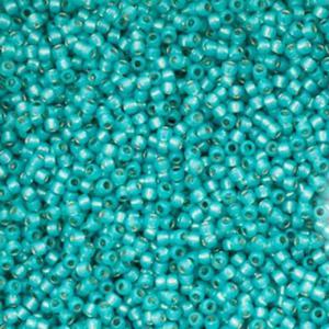 Toho Round 11/0 Silver-Lined Milky Teal TR-11-2104 10 gram - 2859558218