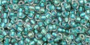 Toho Takumi LH Round 11/0 - Inside-Color Rainbow Crystal Teal Lined TTR-11-264 10 gram - 2859558438